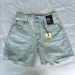 Levi's Women's 501 Light Blue Denim Shorts